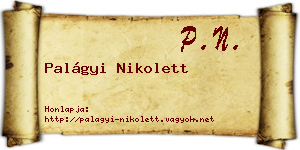 Palágyi Nikolett névjegykártya