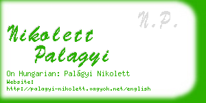 nikolett palagyi business card